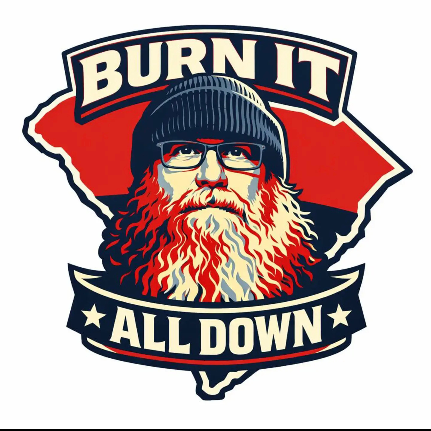 Burning Republican government imagery